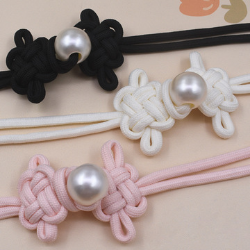 国风中国结盘扣手工编织对扣大号汉服旗袍珍珠纽扣外套装饰扣子