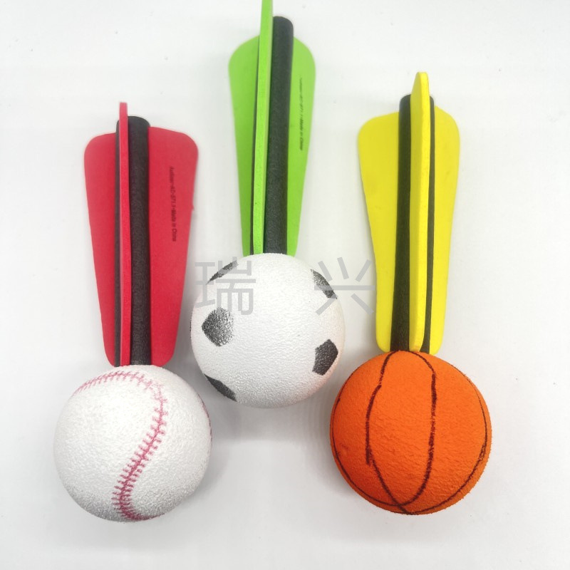 彩色epe珍珠棉冲天炮头带尾翼泡沫飞弹射高密度eva火箭筒玩具