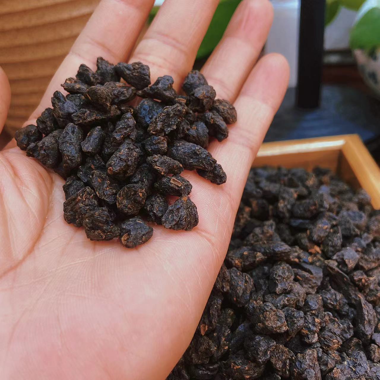 厂家批发茶叶 云南普洱茶熟茶糯香碎银子精品干仓散茶 茶化石