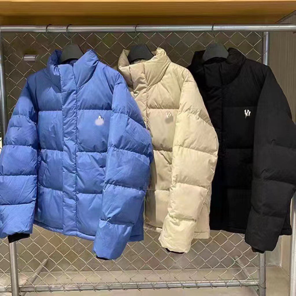 韩国潮牌ml_b洛杉矶道奇队ny小标情侣款立领白鸭绒休闲宽松羽绒服