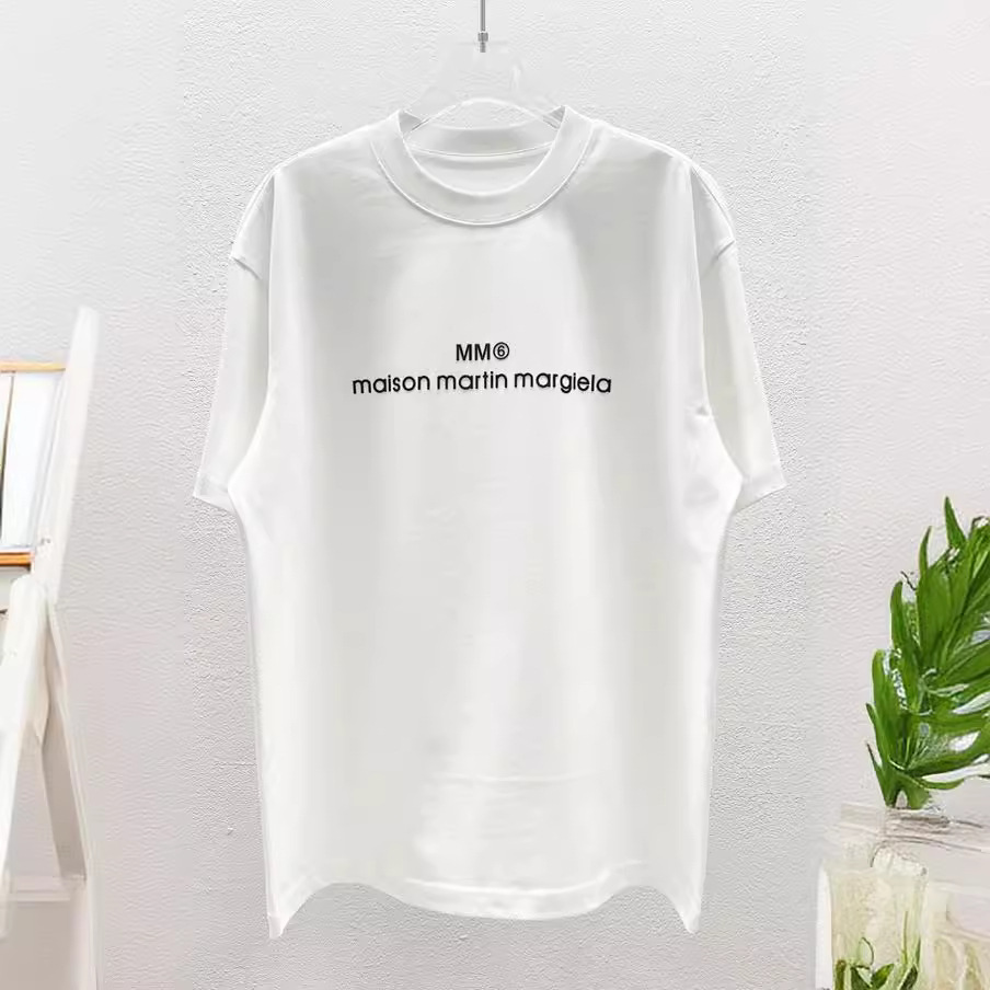 maison margiela 马吉拉 mm6厚板胶印花工艺 全棉男女同款短袖t恤