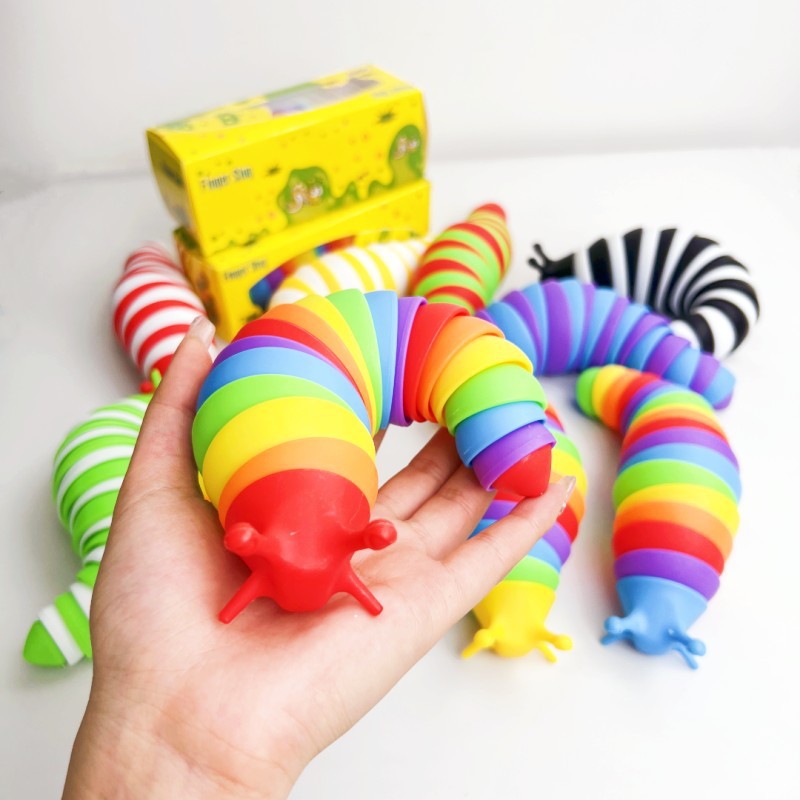 Cross-Border Hot Sale Hot-Selling Slug Slug Pressure Reduction Toy Tiktok Puzzle Caterpillar Vent Toy Fun