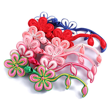 传统复古钮扣扣子中式旗袍纽扣唐装舞蹈服装辅料粉梅花手工盘扣