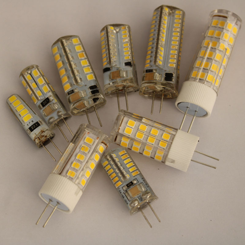 led灯珠g4插脚三色光12v低压灯220v水晶灯110v节能1.5w3w5w7w灯珠
