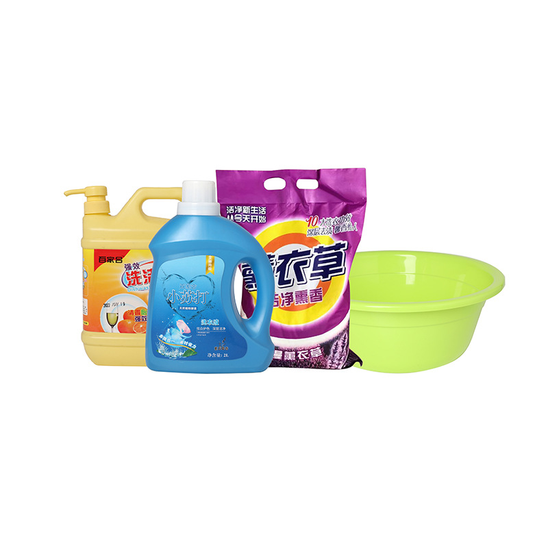 Stall Four-Piece Set Stall Super Soda Lavender Laundry Detergent Wholesale Factory Washing Powder Detergent Large Basin