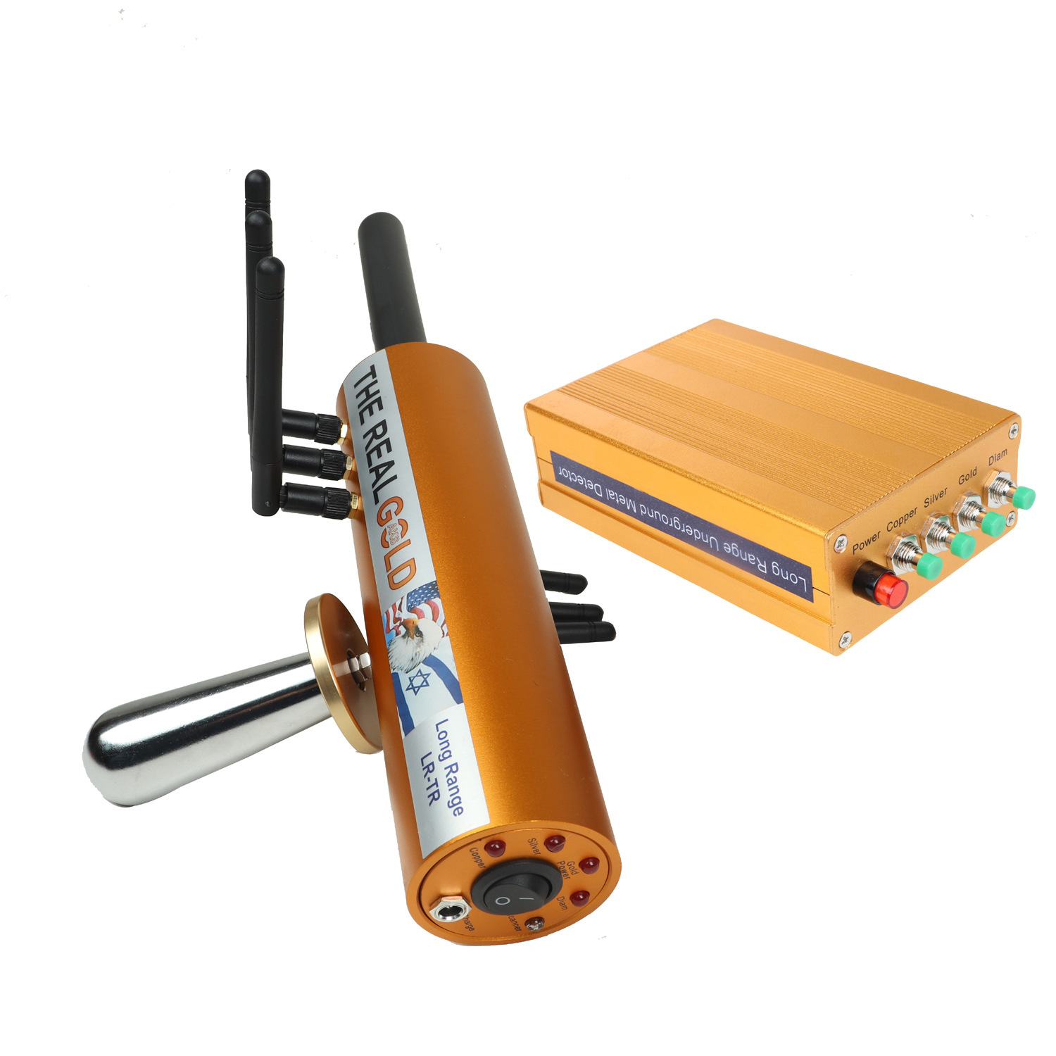 六根信号增强天线远程地下金属探测器金银铜钻石定位棒新式样主机
