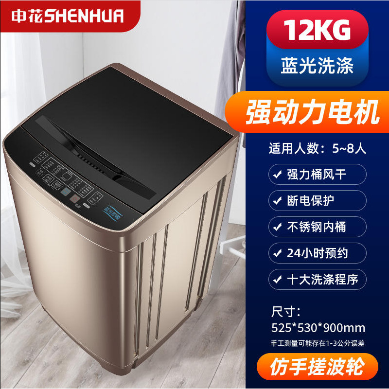 申花(shenhua)洗衣机全自动波轮 大容量12kg家用出租房宿舍寝室