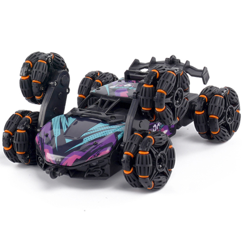 Alloy 6 Six-Wheel Swing Arm Stunt Car Spray Deformation Rock Crawler 2.4G Remote Control Car Drift Sports Car