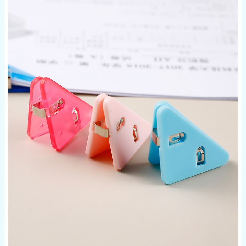 net red edge corner clip student test paper storage triangle clip folder stationery book anti-roll artifact office long tail clip