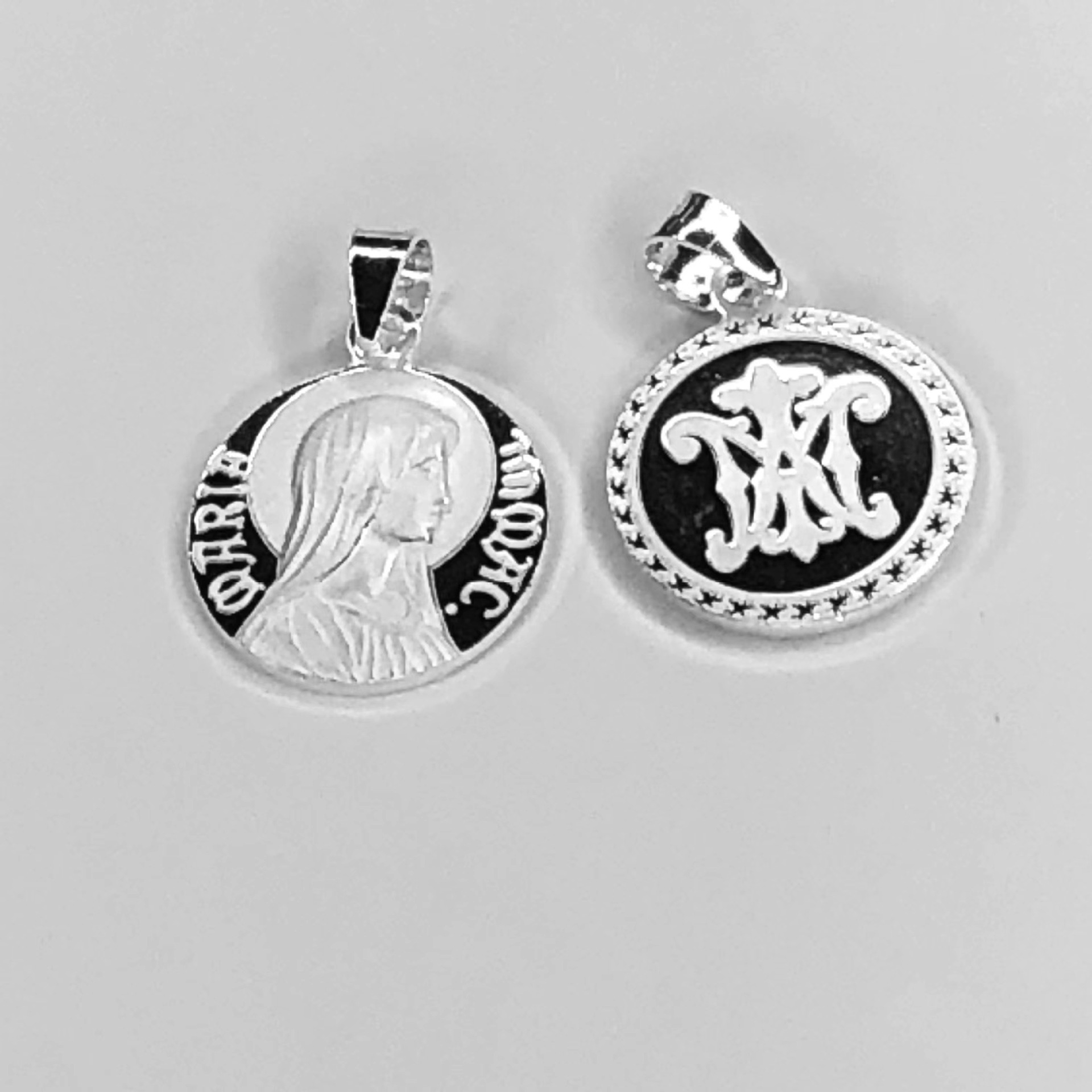 足银990圣衣圣牌天主教圣物十字架项链吊坠圣母玛利亚吊牌