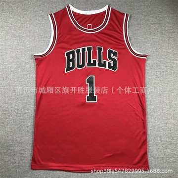 跨境批发公牛队德里克-罗斯1号rose球衣刺绣篮球服篮球衣-阿里巴巴