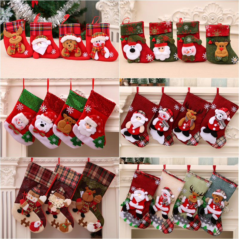 Christmas Decoration Supplies Santa Claus Little Socks Christmas Tree Pendant Christmas Stockings Gift Bag Christmas Bag