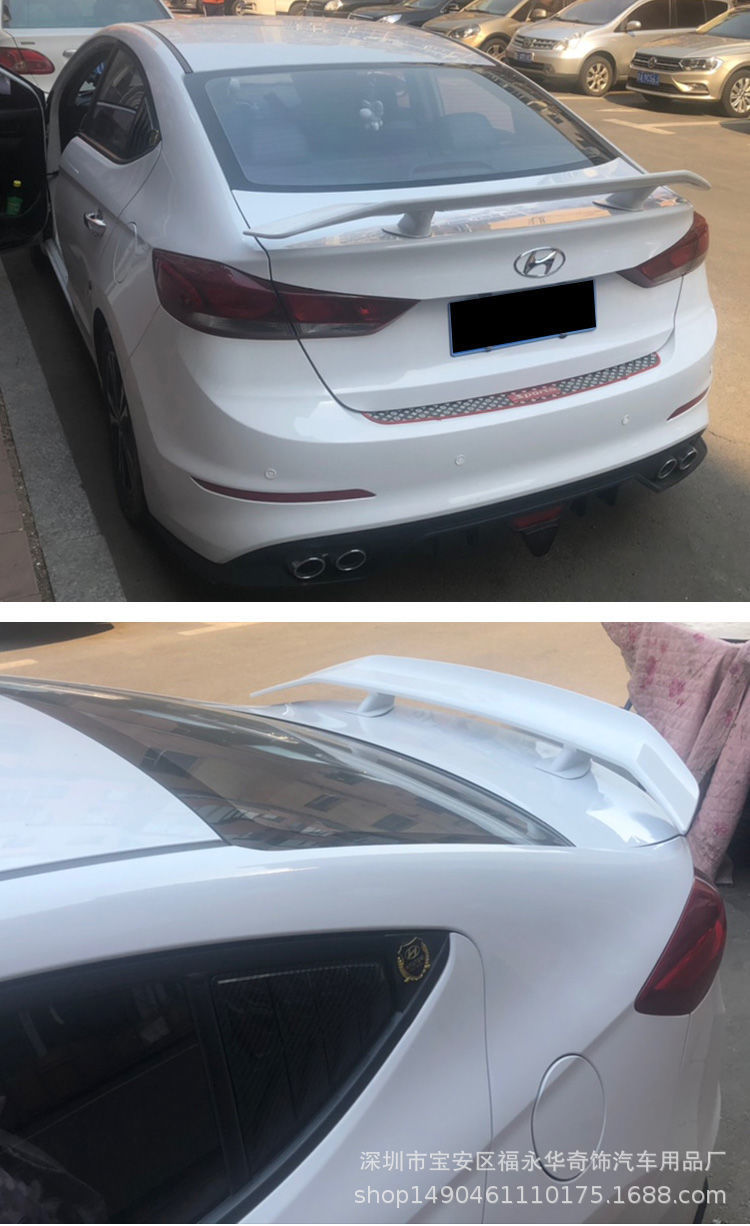 瑞纳尾翼改装专用abs烤漆压尾翼现代瑞纳尾翼改装免打孔