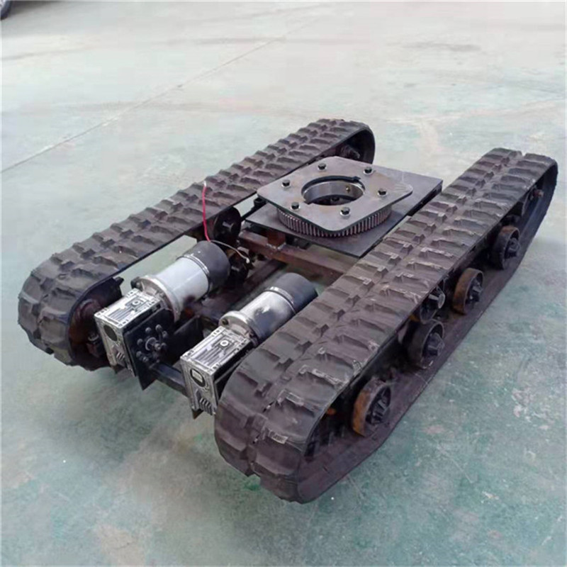 农用橡胶履带底盘 旋转式电动改装底盘 无线自走式履带底盘