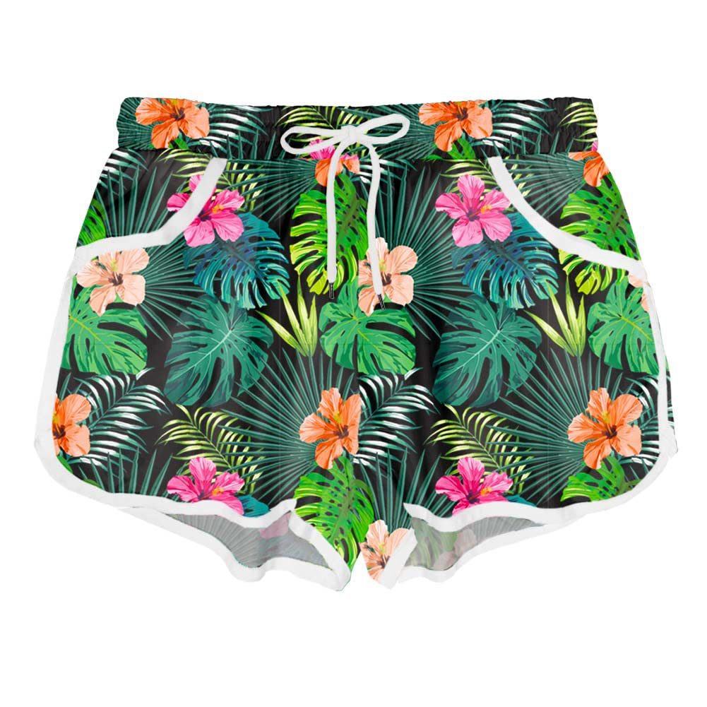 2022亚马逊速卖通女式夏季沙滩 热带海滩游泳短裤女 现货