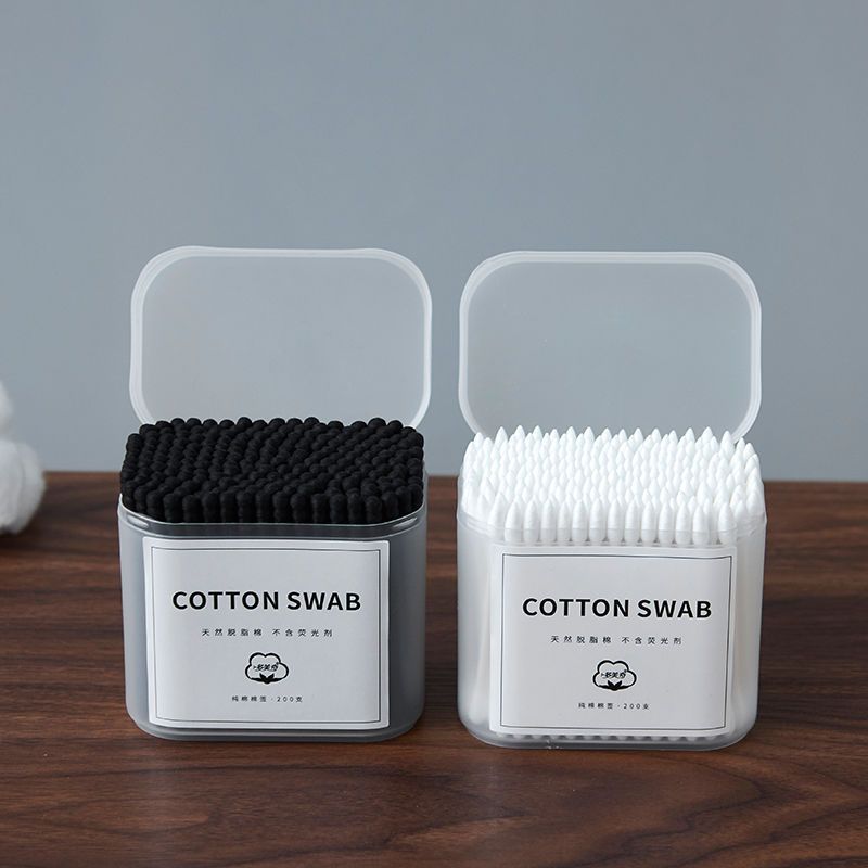 Double Ended Cotton Wwabs Pointed Makeup Ear Cleaning Ear-Picking Cotton Swab Hospital Non-Medical Sterile Disinfection Disposable Box-Packed