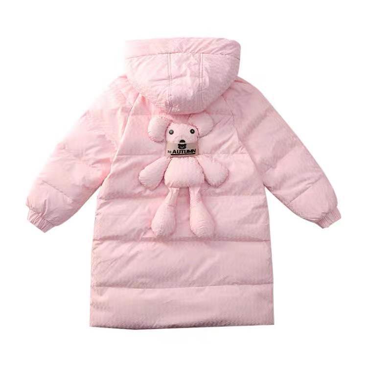 女童冬装洋气布偶熊洋气棉衣2021新款中大童韩版长款羽绒棉潮棉服