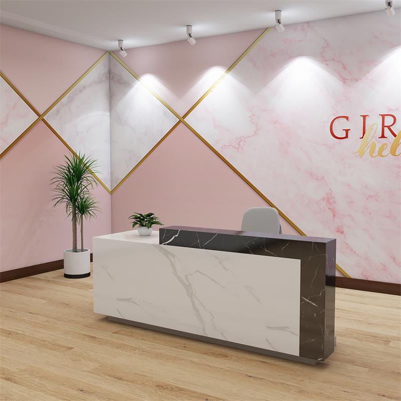 美甲店形象墙墙纸网红服装店前台背景装饰化妆品美容院logo墙壁纸