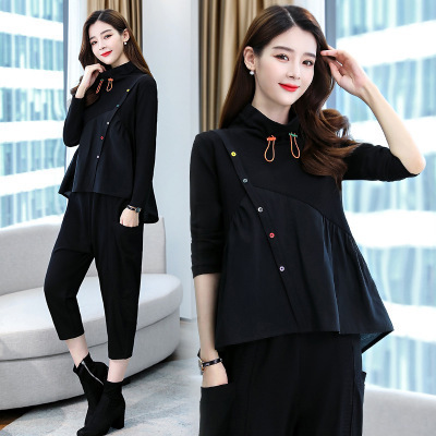 春装女职业休闲套装