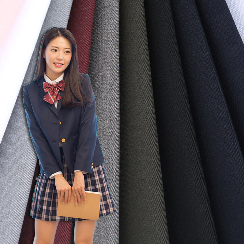 tr哔叽面料 360克jk制服西装水手服护奶裙哔叽布料 百褶裙校服布