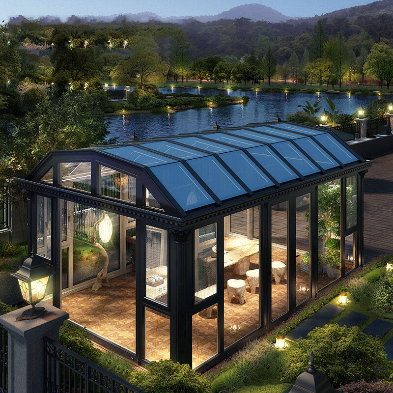 别墅花园高端阳光房断桥铝合金阳光房隔音隔热户外阳光房玻璃房