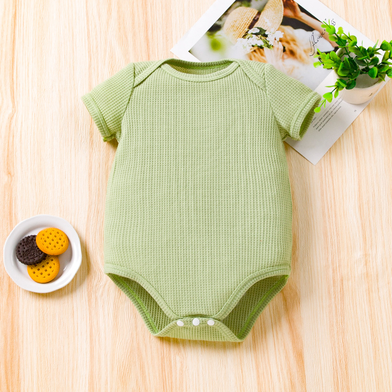 Factory Direct Baby Jumpsuit Baby Clothes Baby Boy and Girl Rompers Newborn Summer Short Sleeve Triangle Rompers Tide