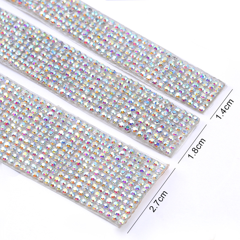 Cross-Border Hot Selling Adhesive Tear off Is Rhinestone DIY Self-Adhesive Adhesive Diamond Sticking Diamond Ribbon Clothing Accessories Accessory