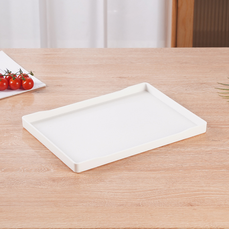 CJ Daily Store Pp Plastic Rectangular Straight Edge Tray Hotel Room Water Glass Plate Restaurant and Cafe KTV Tray