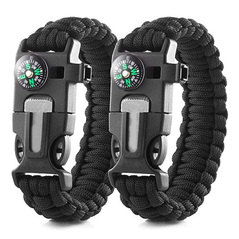 Paracord Bracelet Five-in-One Survival Compass Bracelet Multifunctional Outdoor Umbrella Rope Camping Adventure Seven-Core Lifeline