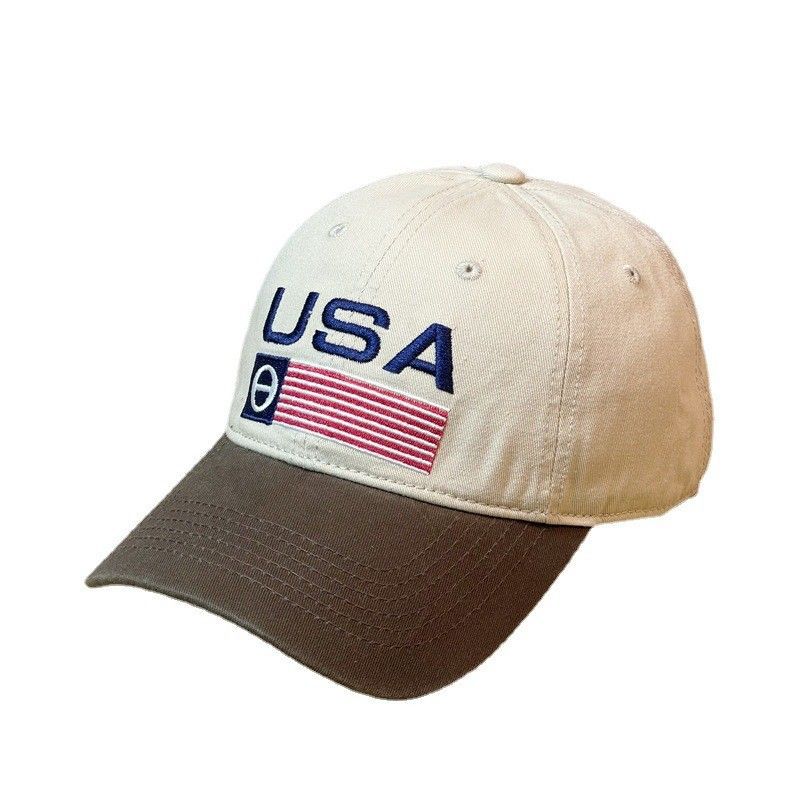 2023 New Fashion Brand Outdoor Embroidered Baseball Cap Summer Trend Sun Hat Men's and Women's Color Matching Peaked Cap Generation Hair