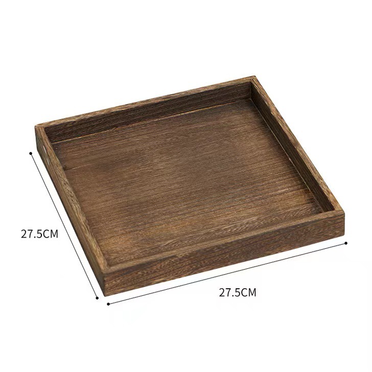 Japanese Style Household Tea Tray Solid Wood Tea Set Tray Hotel Divide Tea Plate Paulownia Tray Seven-Piece Wooden Tea Tray