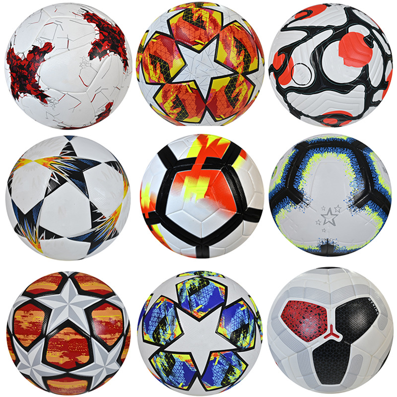 Explosion-Proof Wear-Resistant No. 4 No. 5 Football Seamless Fit Waterproof Champions League Premier League Student Competition Training Pu Football