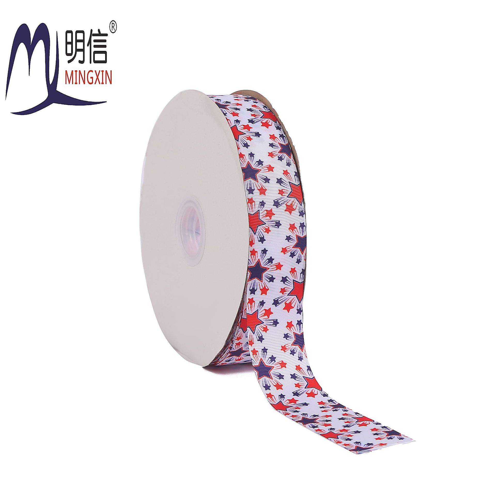 4cm American Independence Day XINGX Horizontal Bar Thread Belt Silk Screen Printed Ribbon Thermal Transfer Cake DIY Ribbon