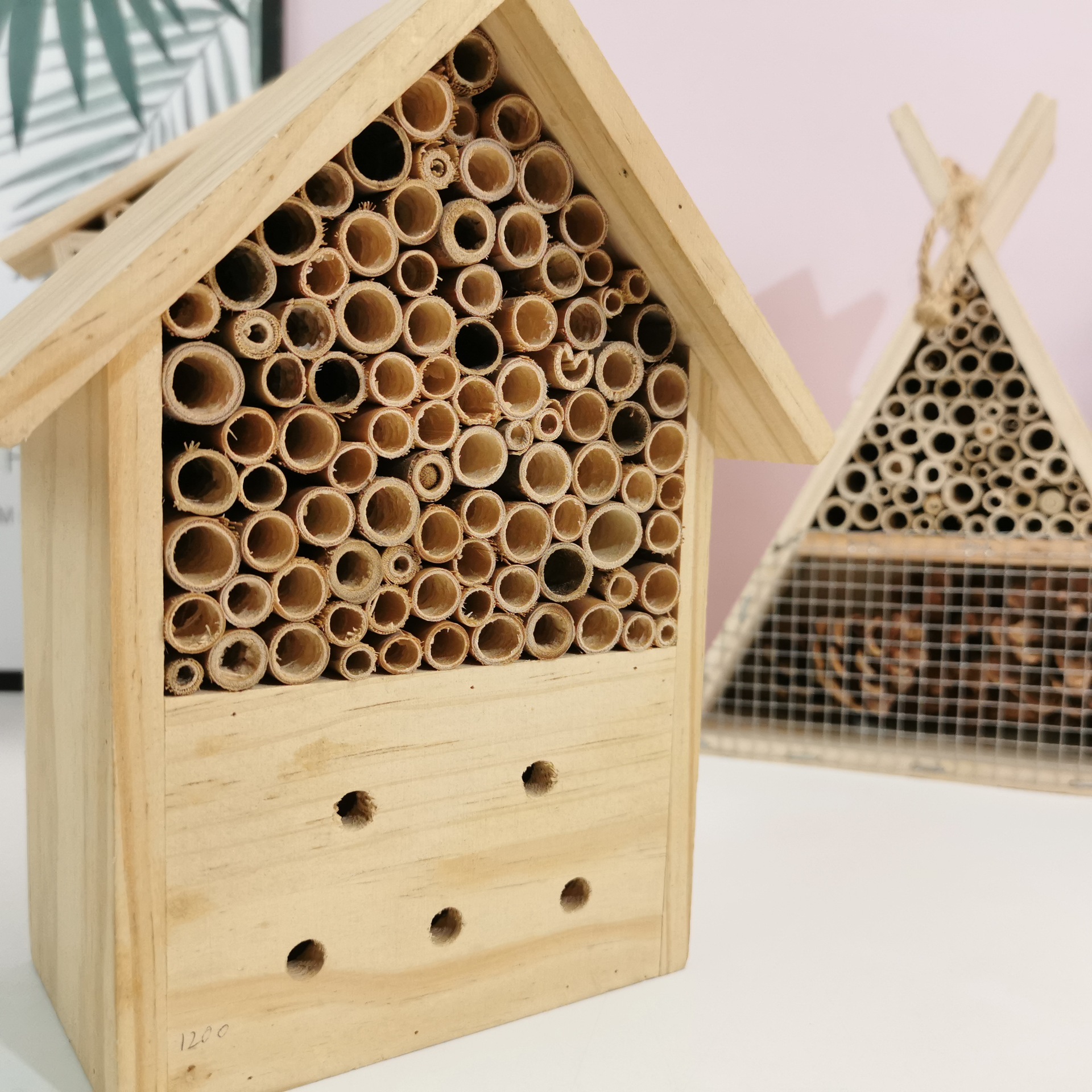 木质蜂巢昆虫窝定 制木质昆虫房子昆虫巢户外悬挂木制蜜蜂窝