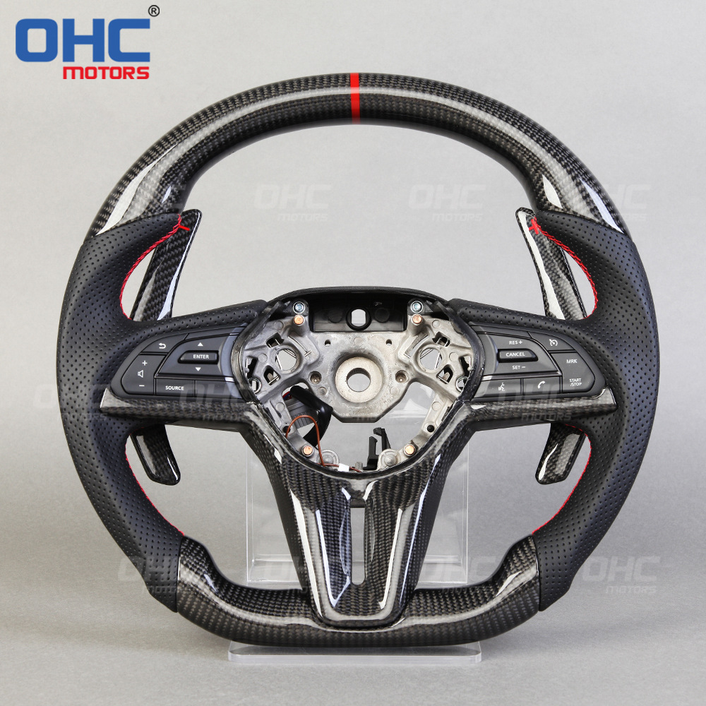 适用于2019 日产nissan gtr碳纤方向盘改装赛车性能 红色定位线方