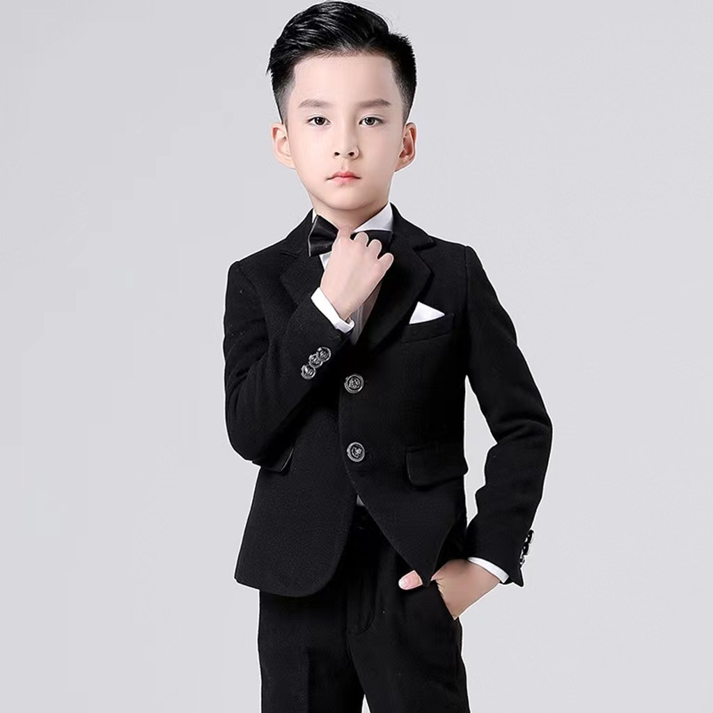儿童西装套装帅气男童花童礼服钢琴演出服中大童小男孩西服夏