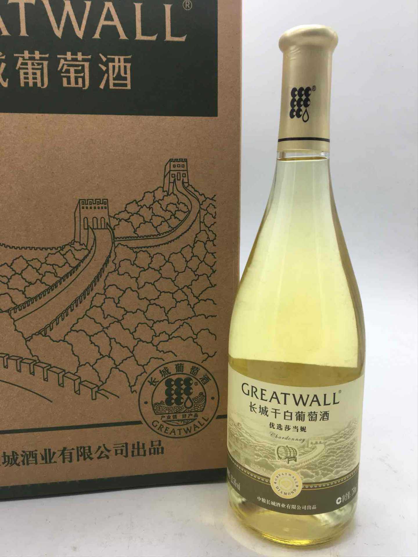 长城优选莎当妮干白葡萄酒长城干白长城钻石系列优选莎当妮白葡萄