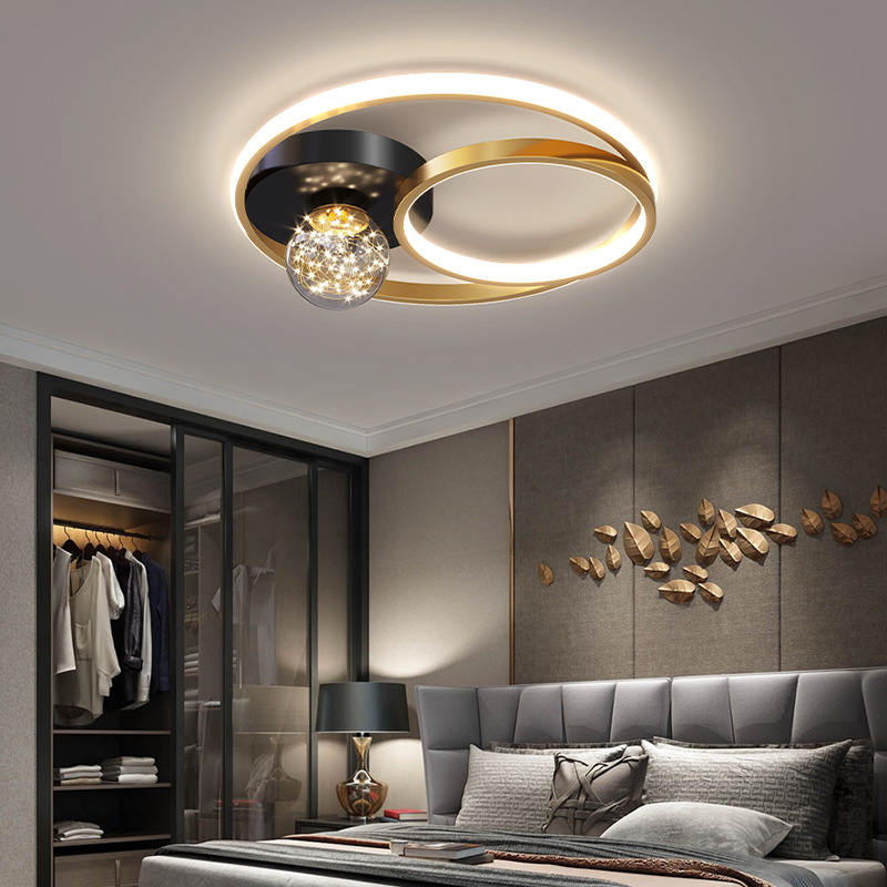 Ceiling Light LED Light Simple Modern Nordic Creative Personality round Room Light Cozy and Romantic Bedroom Study Lamp