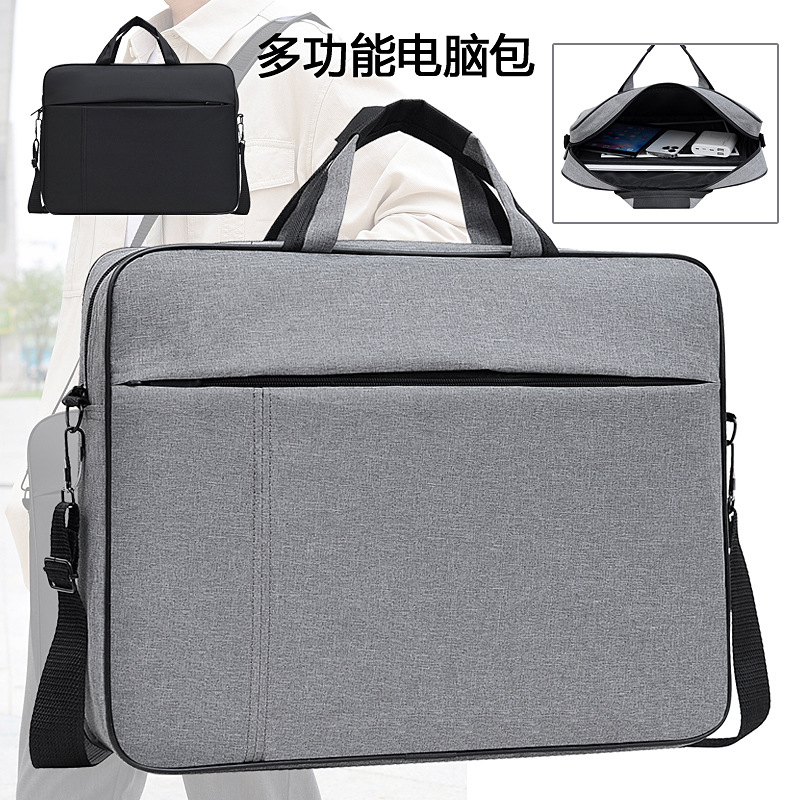 new portable one-shoulder laptop tablet pc bag business meeting documents 15-inch computer bag