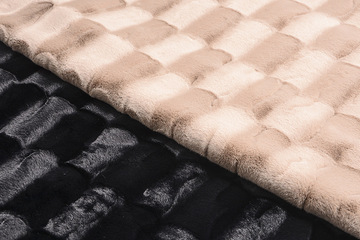 中老年款1400g贵妃貂丹麦貂人造仿貂毛高低毛竹节纹水波大衣面料