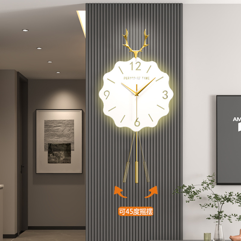 2023新款时钟创意装饰钟表客厅艺术轻奢挂钟网红现代大气简约挂表