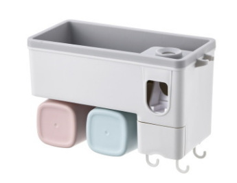 Plain Wash Drawer Storage Toothbrush Holder Set