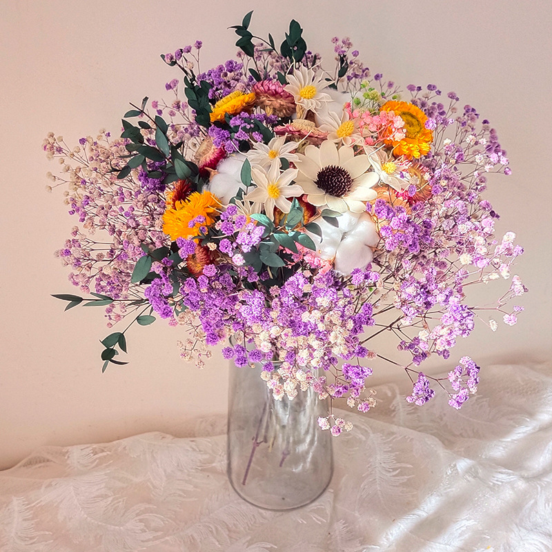 满天星干花【新品】云南干花花束 混搭永生花满天星 银柳 送礼居