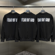 FEAR OF GOD主线背后贴布字母LOGO印花比伯同款FOG潮圆领卫衣ZGPB