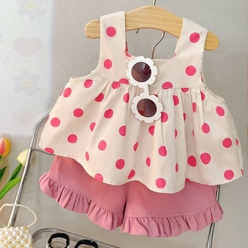 女宝宝夏装套装新款洋气一岁小女童夏季吊带时髦两件套婴儿童衣服