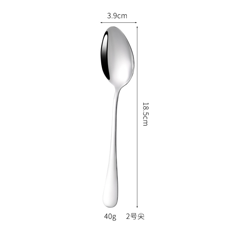 Stainless Steel Knife, Fork and Spoon Thickened Hotel Western Tableware Steak Special Knife and Fork Dessert round Spoon Fork Spoon Tip Spoon