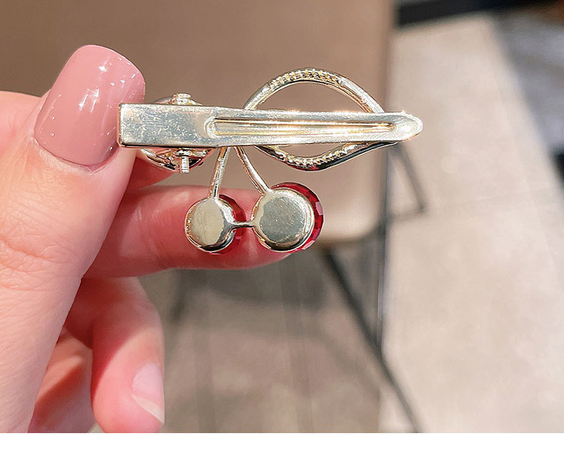 网红个性樱桃鸭嘴夹韩国新品夹子头饰发夹少女侧边发卡刘海夹发饰