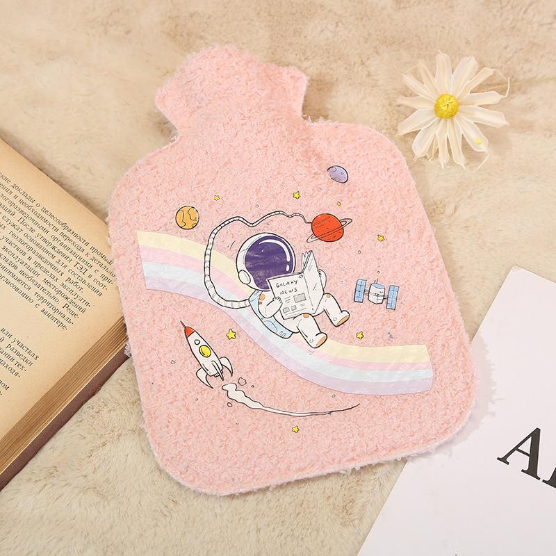 Cartoon Water Injection Hand Warmer Student Cute Portable Large Hot Compress Belly Portable Plush Irrigation Hot-Water Bag