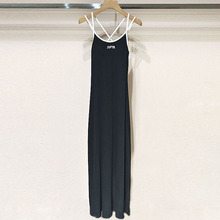 1件起批2024夏女装 Q105503E气质显瘦针织美背吊带连衣裙S240663