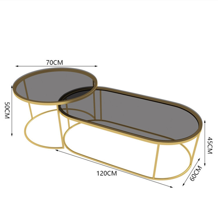 Home Living Room Tempered Glass Tea Table